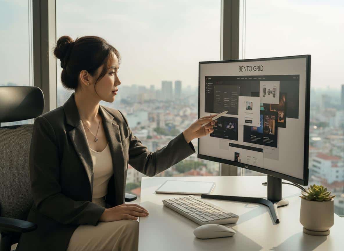 Làm website giao diện Bento Grid tại HCM