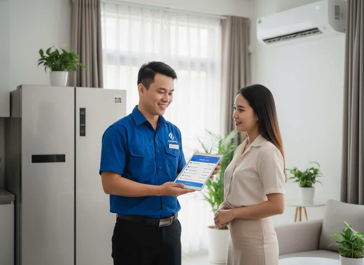 Bảng giá tham khảo các dịch vụ sửa chữa điện lạnh phổ biến tại nhà