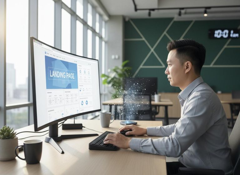 Thiết kế landing page tự động