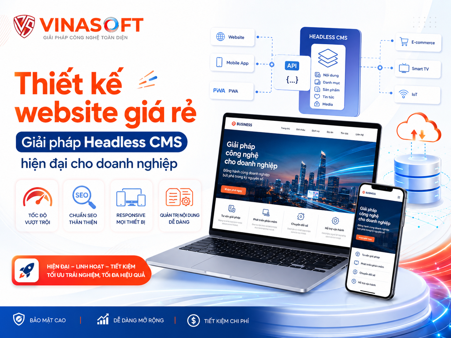 Dịch vụ thiết kế website giá rẻ Headless CMS của VINASOFT – Giải pháp website hiện đại, tốc độ cao cho doanh nghiệp 1 ChatGPT Image 09 31 10 11 thg 7 2026 1