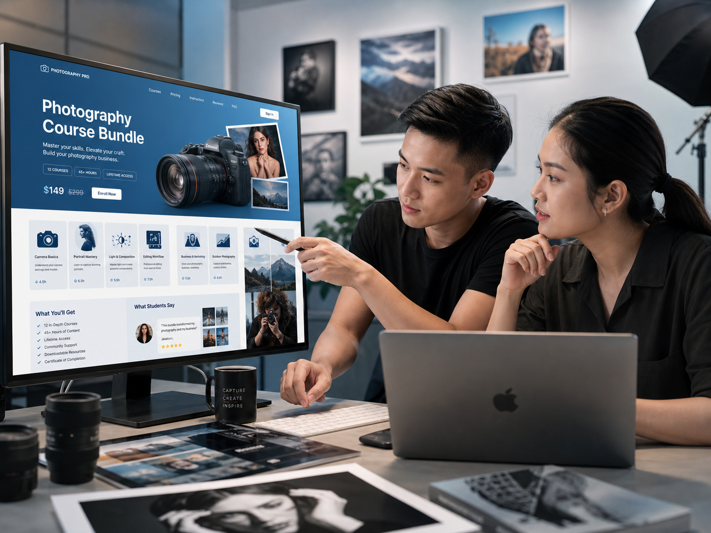Thiết Kế Trang Web Bán Khóa Học Nhiếp Ảnh Online Trọn Gói 1 thiết kế trang web bán khóa học nhiếp ảnh online