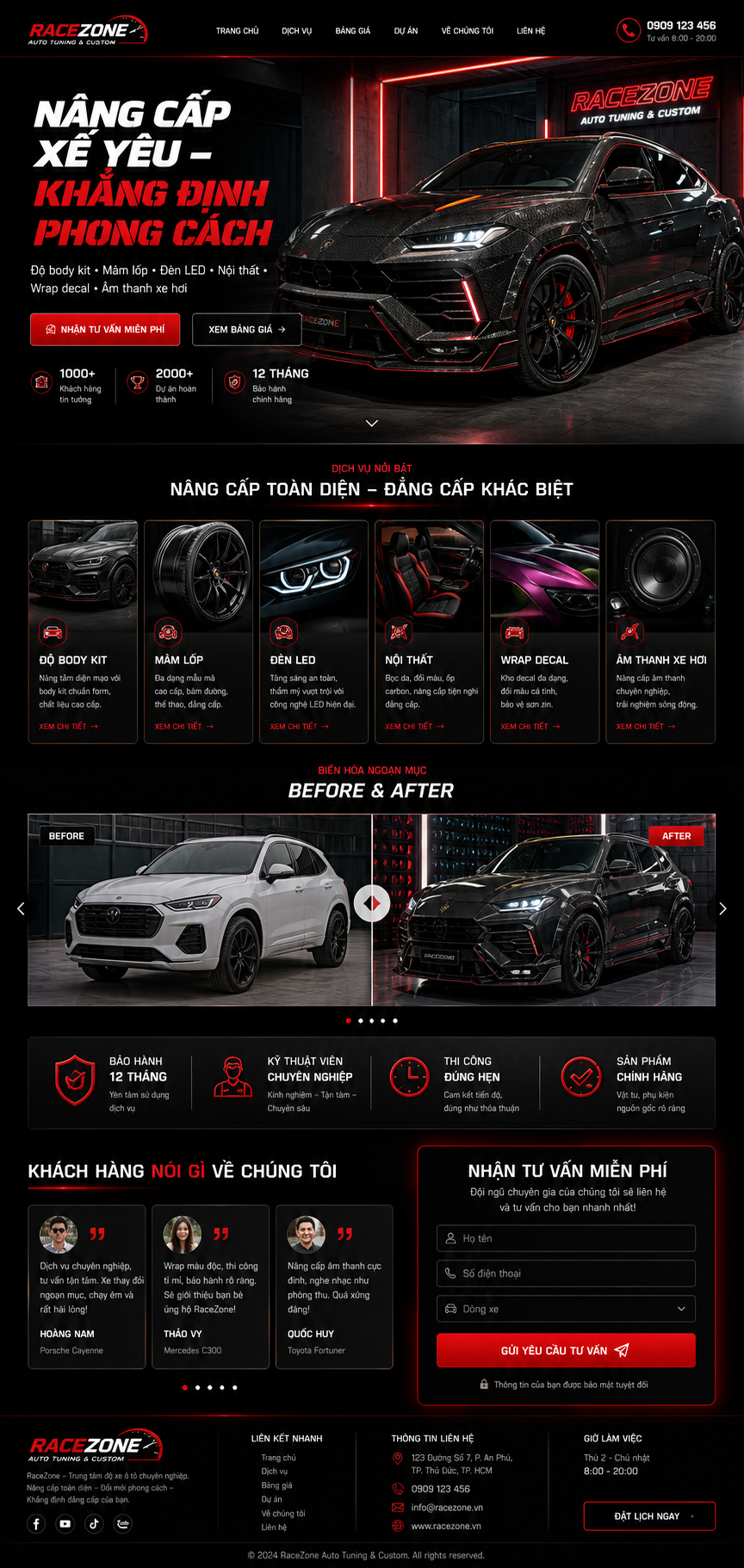 Làm Landing Page Quảng Cáo Dịch Vụ Độ Xe Ô Tô 2 Landing page giúp tăng hiệu quả khi chạy quảng cáo ô tô