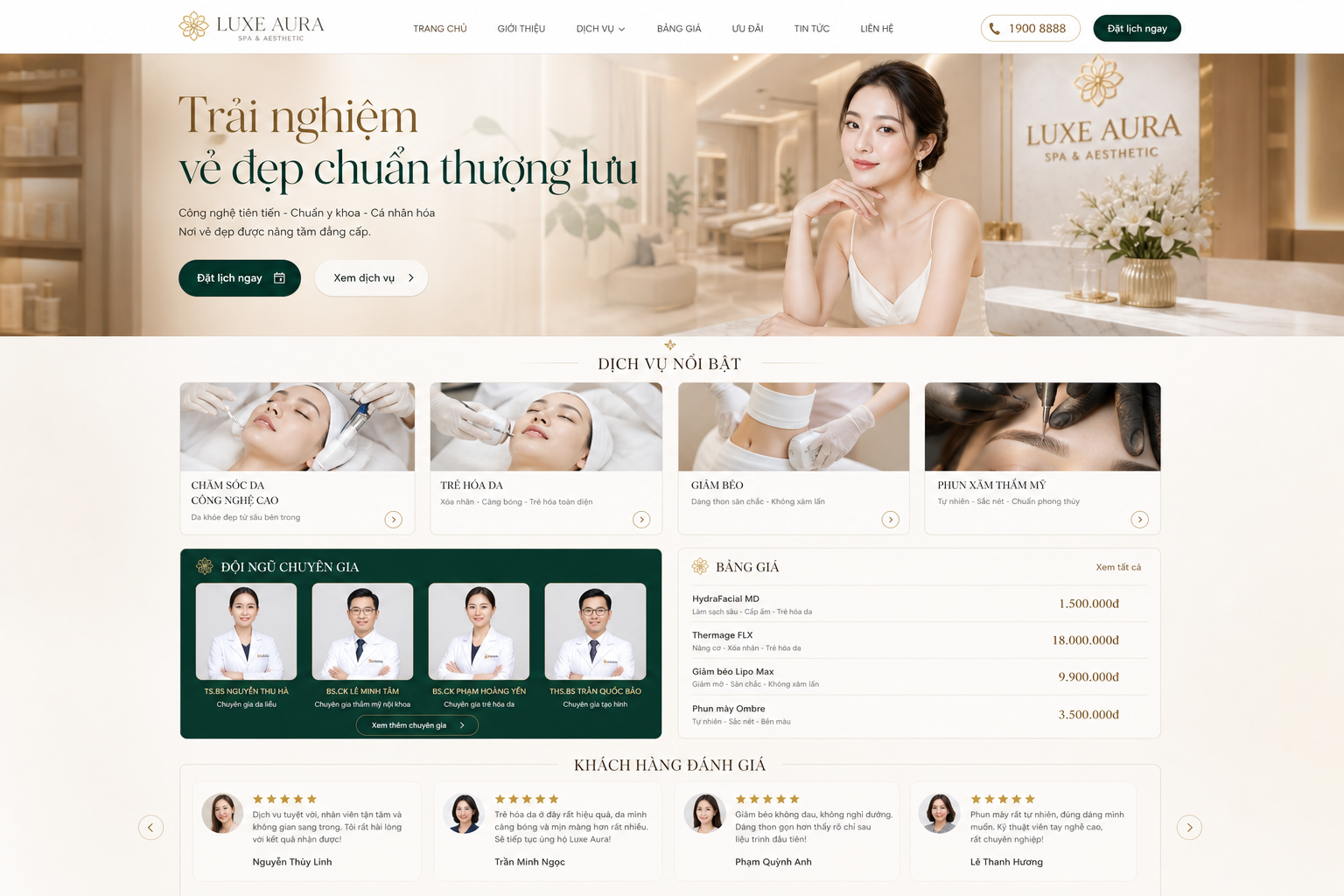 Làm Website Spa Thẩm Mỹ Viện Phong Cách Sang Trọng 2 Website là bộ mặt thương hiệu trên môi trường online