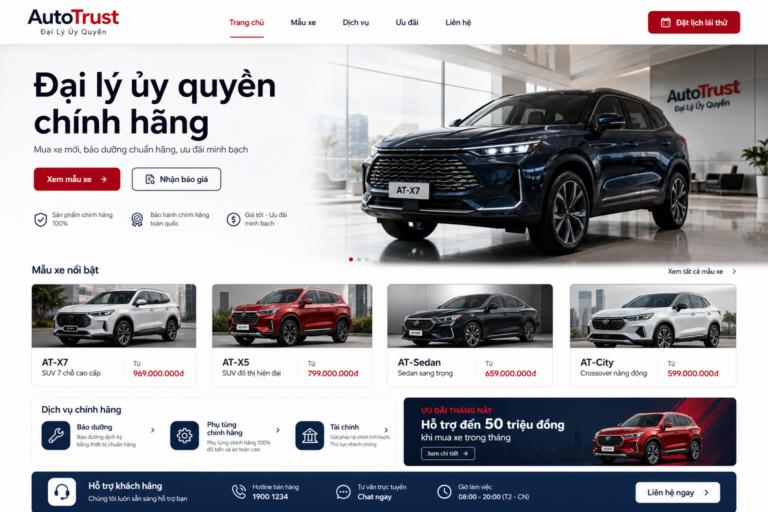 Thiết kế trang web cho đại lý ủy quyền ô tô chuyên nghiệp 15 thiet ke trang web cho dai ly uy quyen o to 1 2