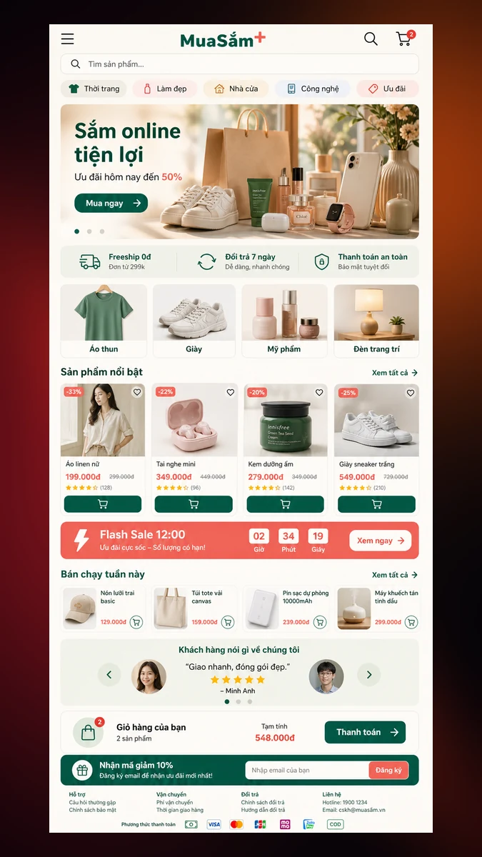 Thiết kế website bán hàng online chuyên nghiệp, chuẩn SEO 2 Website bán hàng giúp doanh nghiệp chủ động kênh kinh doanh