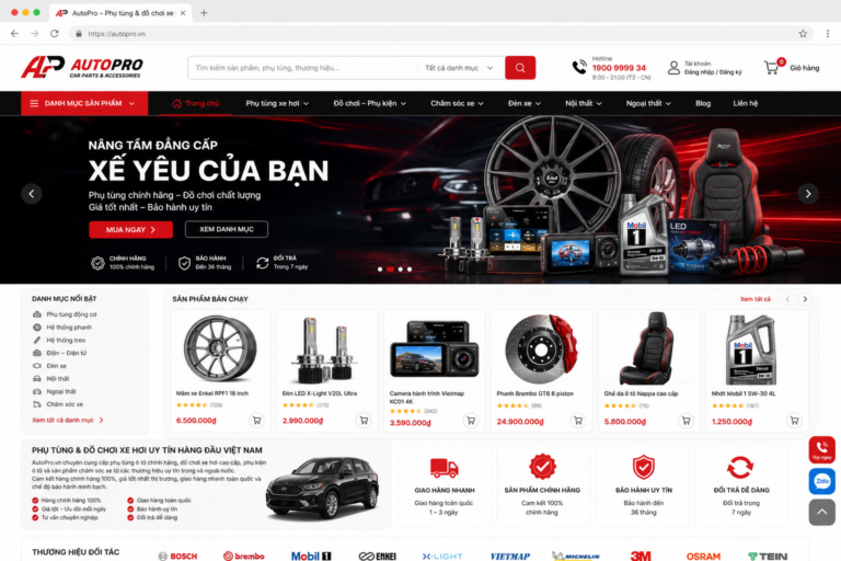 thiet ke website ban phu tung do choi xe hoi chuan seo 1 125