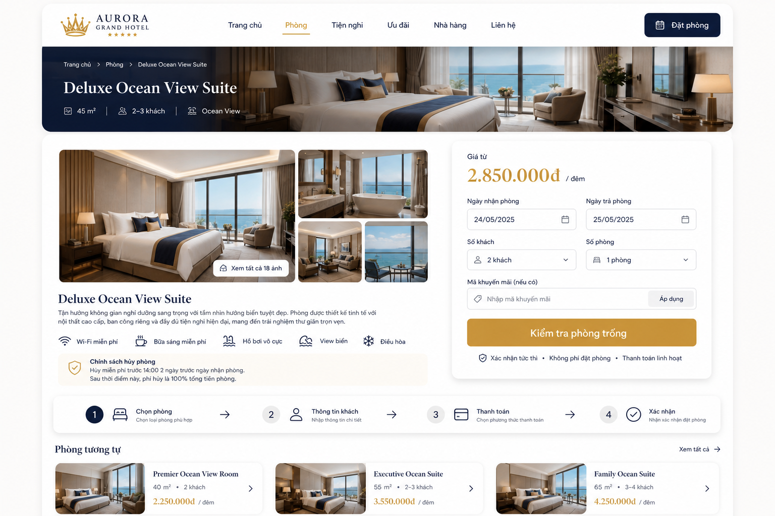 Thiết kế website khách sạn có booking engine chuyên nghiệp