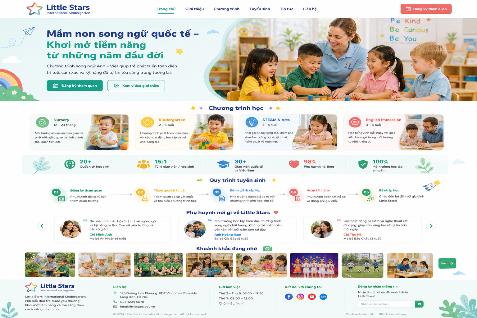 Thiết kế website trường mầm non song ngữ quốc tế chuẩn SEO 3 Tăng uy tín và hình ảnh thương hiệu giáo dục